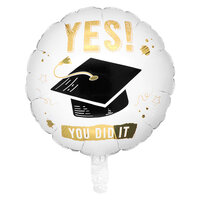 Folieballon 'Yes! You did it' dubbelzijdig (√ò 45 cm) Folieballon 'Yes! You did it' dubbelzijdig (√ò 45 cm)