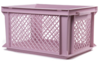 Fietskrat kunststof 40 x 30 x 22 cm oud roze