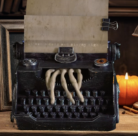 Ouderwetse typemachine L/G/B-No Color-NS