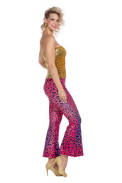Hippiebroek panter sparkle paars/roze (V), broek Hippiebroek panter sparkle paars/roze (V), broek