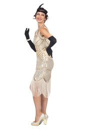Charleston 20's jurk wit, jurk Charleston 20's jurk wit, jurk