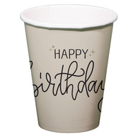 Papieren Bekers - Crème Noir - 250 ml - 8 stuks