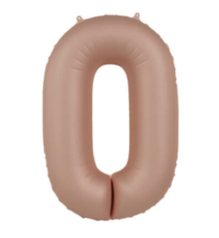 Folieballon Cijfer  - Vintage Rose - Ultra Matt - 86 cm Folieballon Cijfer  - Vintage Rose - Ultra Matt - 86 cm