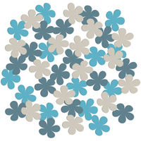 Confetti - Bloemvorm - Blooming Baby Boy - 80 stuks Confetti - Bloemvorm - Blooming Baby Boy - 80 stuks