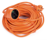 Verlengsnoer 2X1.5 niet geaard 20 mtr oranje