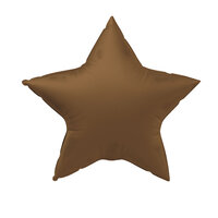 Foil ballon choco brown ster 48 cm Foil ballon choco brown ster 48 cm