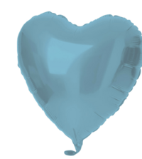 Foil ballon Pastel blue hart 45 cm Foil ballon Pastel blue hart 45 cm