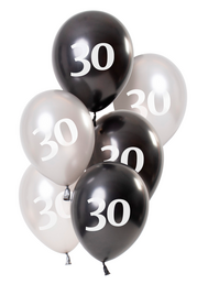 Ballonnen  30 jaar glossy black