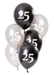 Ballonnen  25 jaar glossy black