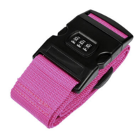 Kofferspanband + cijferslot fuchsia
