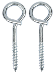 Schommelhaakset met krul 10x125mm 2 dlg