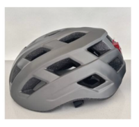 Fietshelm volwassenen met verlichting grijs M