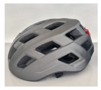 Fietshelm volwassenen met verlichting grijs L