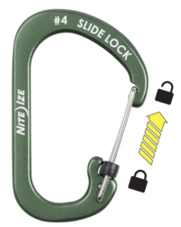 Nite Ize Karabijnhaak Slidelock Aluminium Groen #4 Nite Ize Karabijnhaak Slidelock Aluminium Groen #4