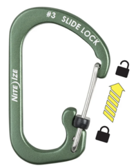Nite Ize Karabijnhaak Slidelock Aluminium Groen #3 Nite Ize Karabijnhaak Slidelock Aluminium Groen #3