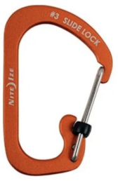 Nite Ize Karabijnhaak Slidelock Aluminium Oranje #3 Nite Ize Karabijnhaak Slidelock Aluminium Oranje #3