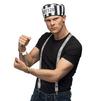 Set Gevangene (handboeien, bretels and pet)