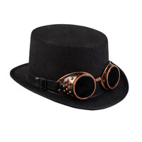 Hoed Steamgoggles met partybril Hoed Steamgoggles met partybril