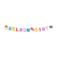 Kartonnen letterslinger 'Welkom Sint' (1,5 m)