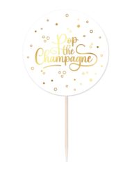 25 prikkers pop the champagne - wit 25 prikkers pop the champagne - wit