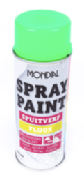 Mondial Spray Paint Fluor Groen 400 ml