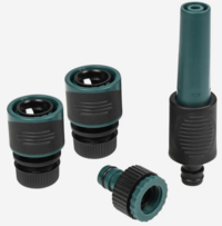 Waterkoppelset 1/2" 4 dlg soft grip