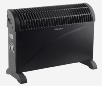 Convector heater 750/1250/2000W middel zwart
