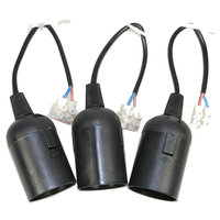 Fitting verhuisfitting E27 zwart 3 dlg