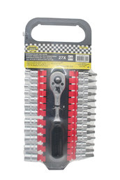 Dopsleutelset 27 Dlg Cr-V Actie