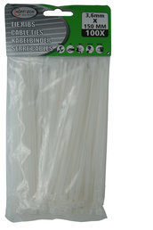 Tie ribs 3.6 x 150 mm 100 dlg wit
