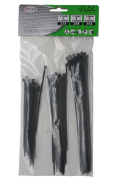 Tie ribs set 75 dlg zwart