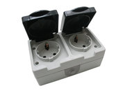 Stopcontact 2-voudig waterdicht