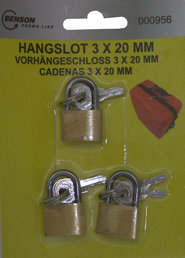 Hangslot 3 X 20 Mm