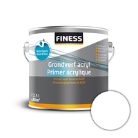 FINESS Grondverf Acryl Wit  2,5 L bi FINESS Grondverf Acryl Wit  2,5 L bi