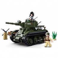 WWII Allied Cavalry Tank M38-B0686 #16115 bouwstenen Sluban