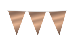 Giant bunting metallic 10m rose gold size flag: 30x45cm