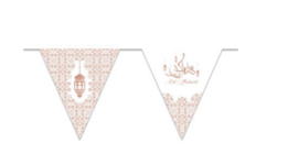 Papieren vlaggenlijn 4,5 mtr eis mubarak rose