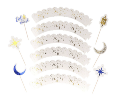 Cupcake Decoratie Set - Eid Mubarak - 12 stuks