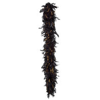 Boa 50 g Glamour zwart met gouden tinsel (180 cm)