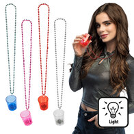 LED necklace Shot glass 4 colours ass.