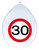 Ballonnen  30cm Verkeersbord 30 /8