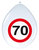 Ballonnen  30cm Verkeersbord 70 /8