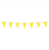 Bunting PE 3m yellow size flags:10x15cm
