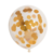 6 Confettiballoons 12" confetti metallic gold