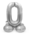 staande folieballon zilver 