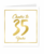 Goud/Wit wenskaart - 35 years