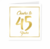 Goud/Wit wenskaart - 45 years