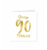 Goud/Wit wenskaart - 90 years