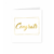 Goud/Wit wenskaart - Congrats