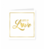 Goud/Wit wenskaart - Lots of love